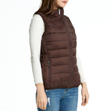 Alpine Swiss Jodie Womens Puffer Vest Warm Light Down Alternative Insulated Vest – Brown