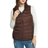 Alpine Swiss Jodie Womens Puffer Vest Warm Light Down Alternative Insulated Vest – Brown