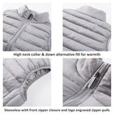 Alpine Swiss Jodie Womens Puffer Vest Warm Light Down Alternative Insulated Vest – Gray