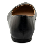 Alpine Swiss Julia Womens Leather Pointed Toe Ballet Flats Comfort Slip On Shoes – Black Leather