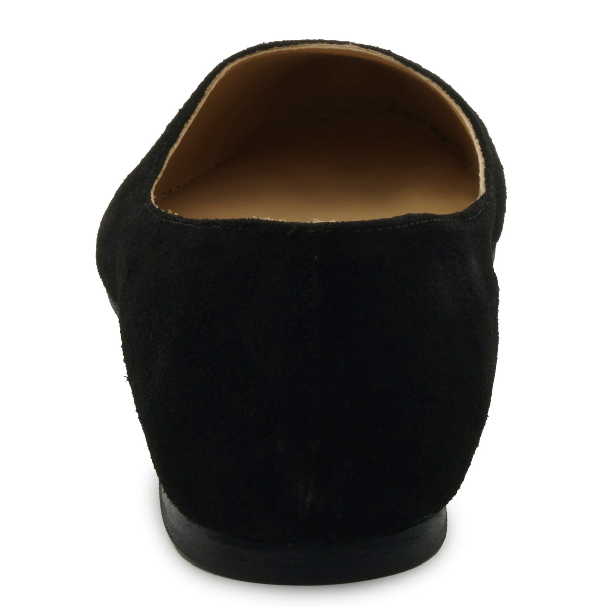 Alpine Swiss Julia Womens Leather Pointed Toe Ballet Flats Comfort Slip On Shoes – Black Suede