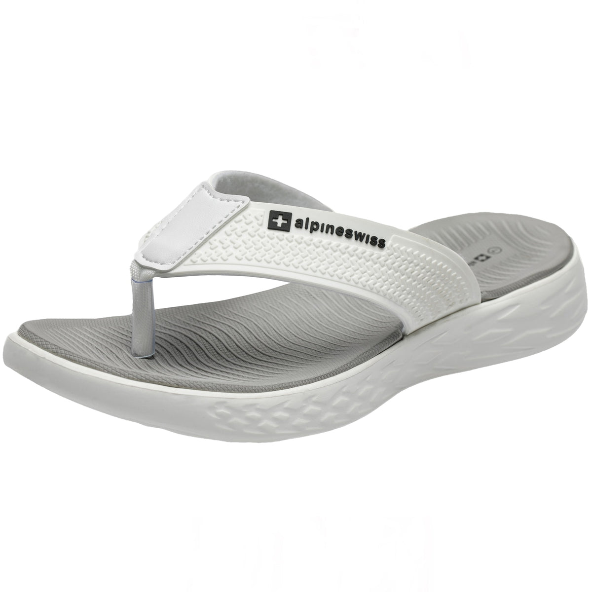Alpine Swiss Katie Womens Flip Flops Outdoor Walking Thong Sandals Anti-Slip – Gray