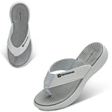 Alpine Swiss Katie Womens Flip Flops Outdoor Walking Thong Sandals Anti-Slip – Gray