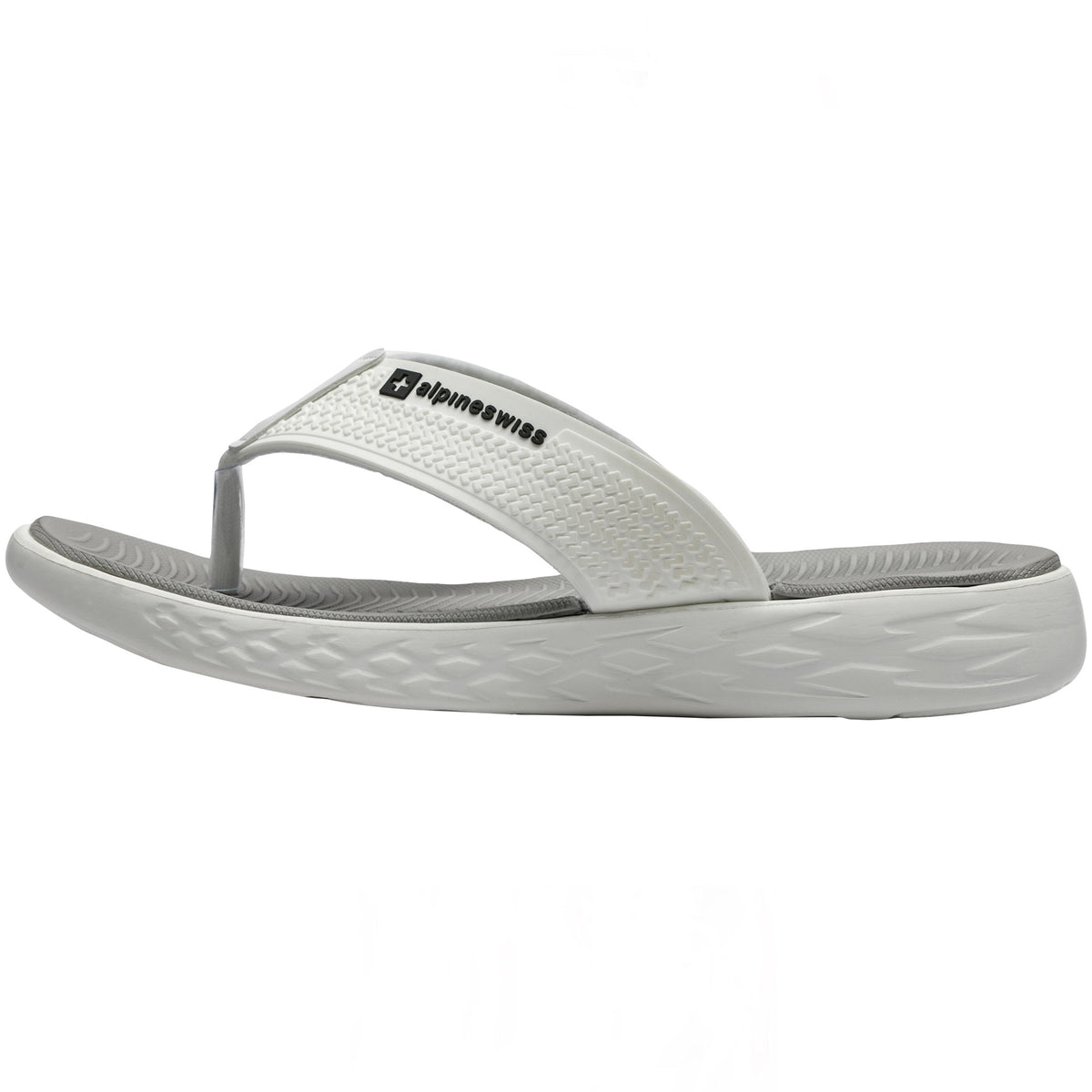 Alpine Swiss Katie Womens Flip Flops Outdoor Walking Thong Sandals Anti-Slip – Gray