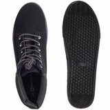 Alpine Swiss Keith Mens High Top Fashion Sneakers Casual Lace Up Shoes Boots – Black