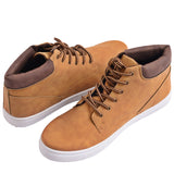 Alpine Swiss Keith Mens High Top Fashion Sneakers Casual Lace Up Shoes Boots – Tan