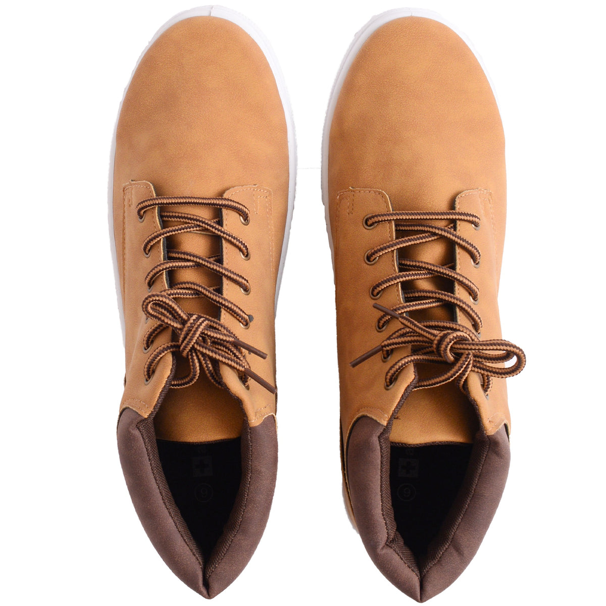 Alpine Swiss Keith Mens High Top Fashion Sneakers Casual Lace Up Shoes Boots – Tan