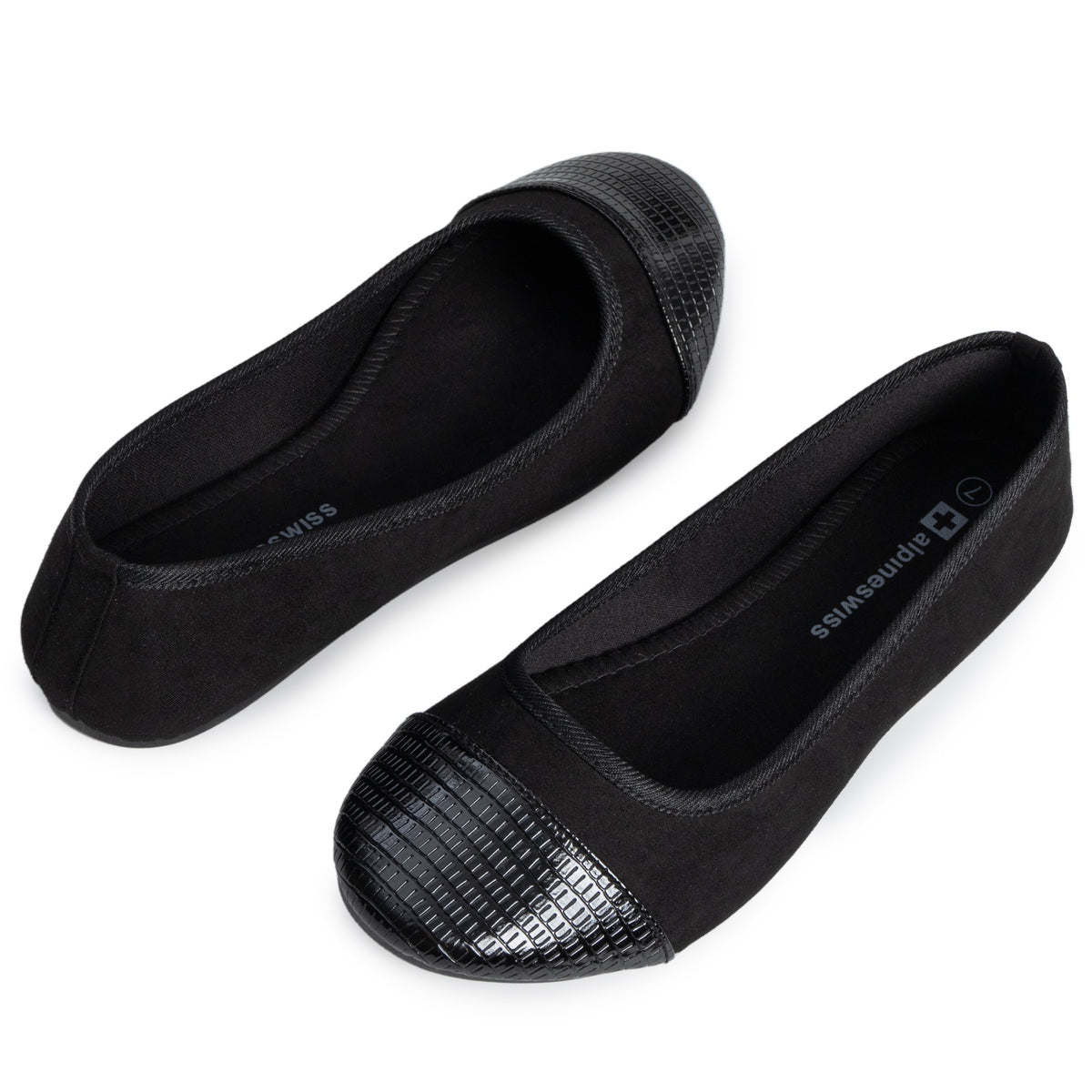 Alpine Swiss Kelly Women’s Ballet Flats – Black