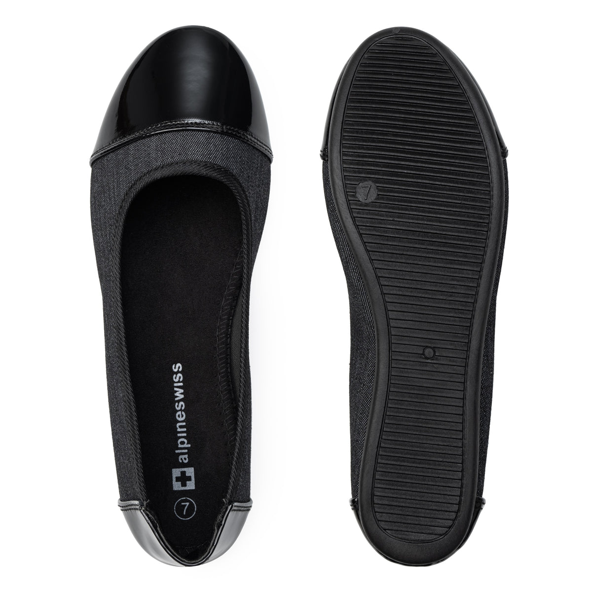 Alpine Swiss Kelly Women’s Ballet Flats – Charcoal