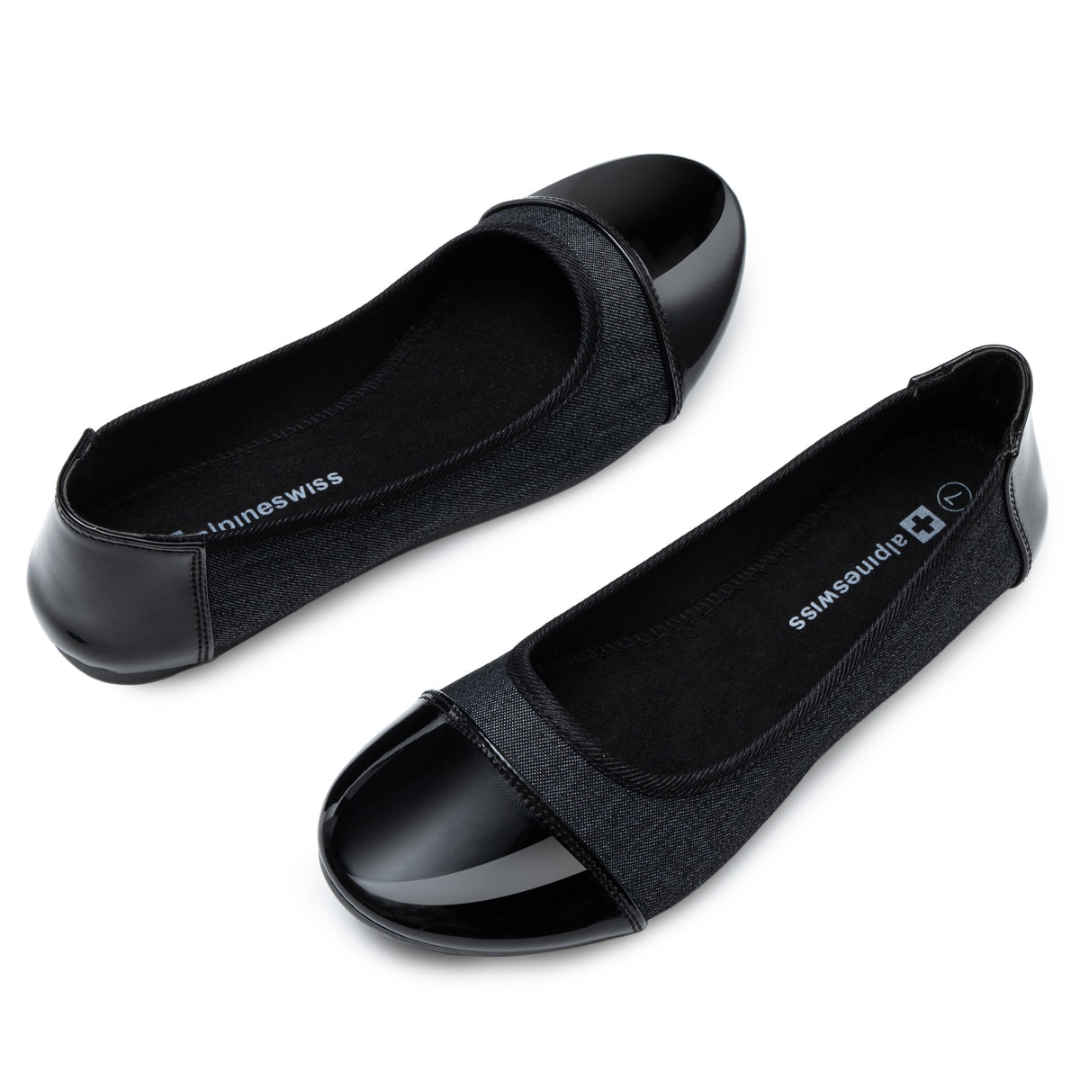 Alpine Swiss Kelly Women’s Ballet Flats – Charcoal