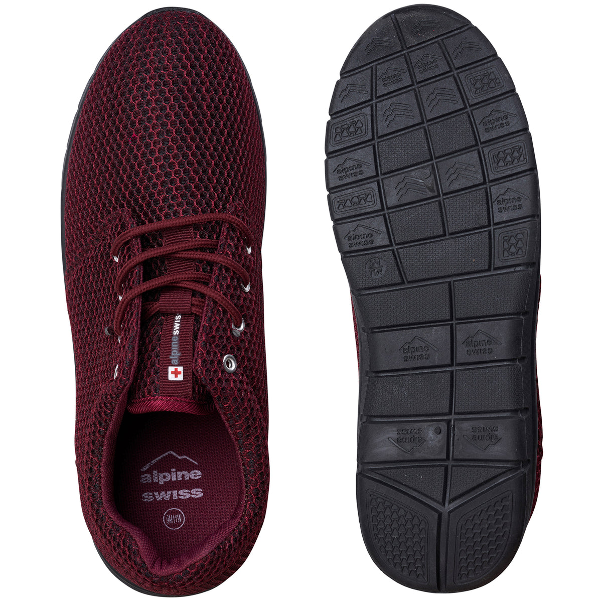 Alpine Swiss Kilian Men's Walking Shoes – Burgundy