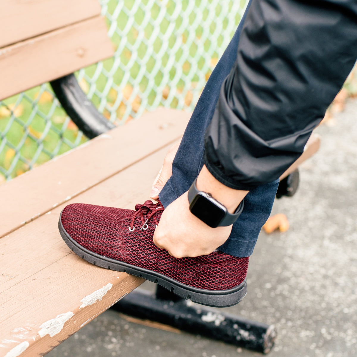 Alpine Swiss Kilian Men's Walking Shoes – Burgundy