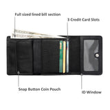 Alpine Swiss Womens Trifold Wallet RFID Blocking ID Window Coin Pouch Wallet – Black