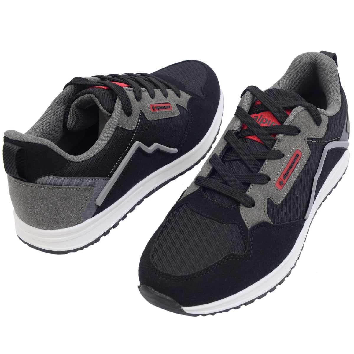 Alpine Swiss Mens Retro Sneakers Casual Low Top Lace Up Walking Tennis Shoes – Black