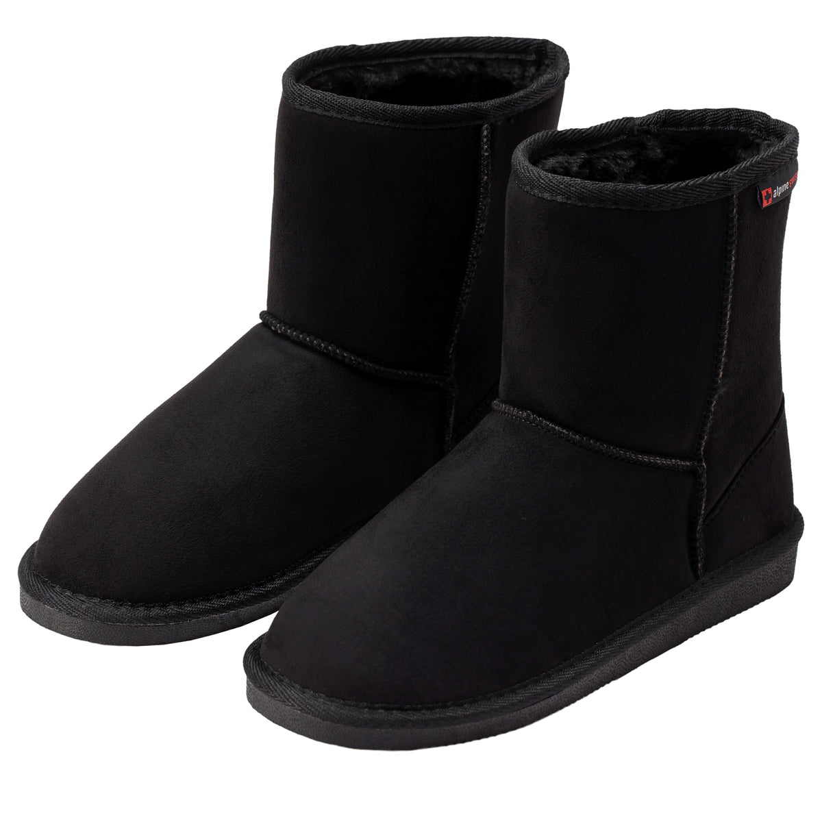 Alpine Swiss Laura Women's Short Winter Boots – Black