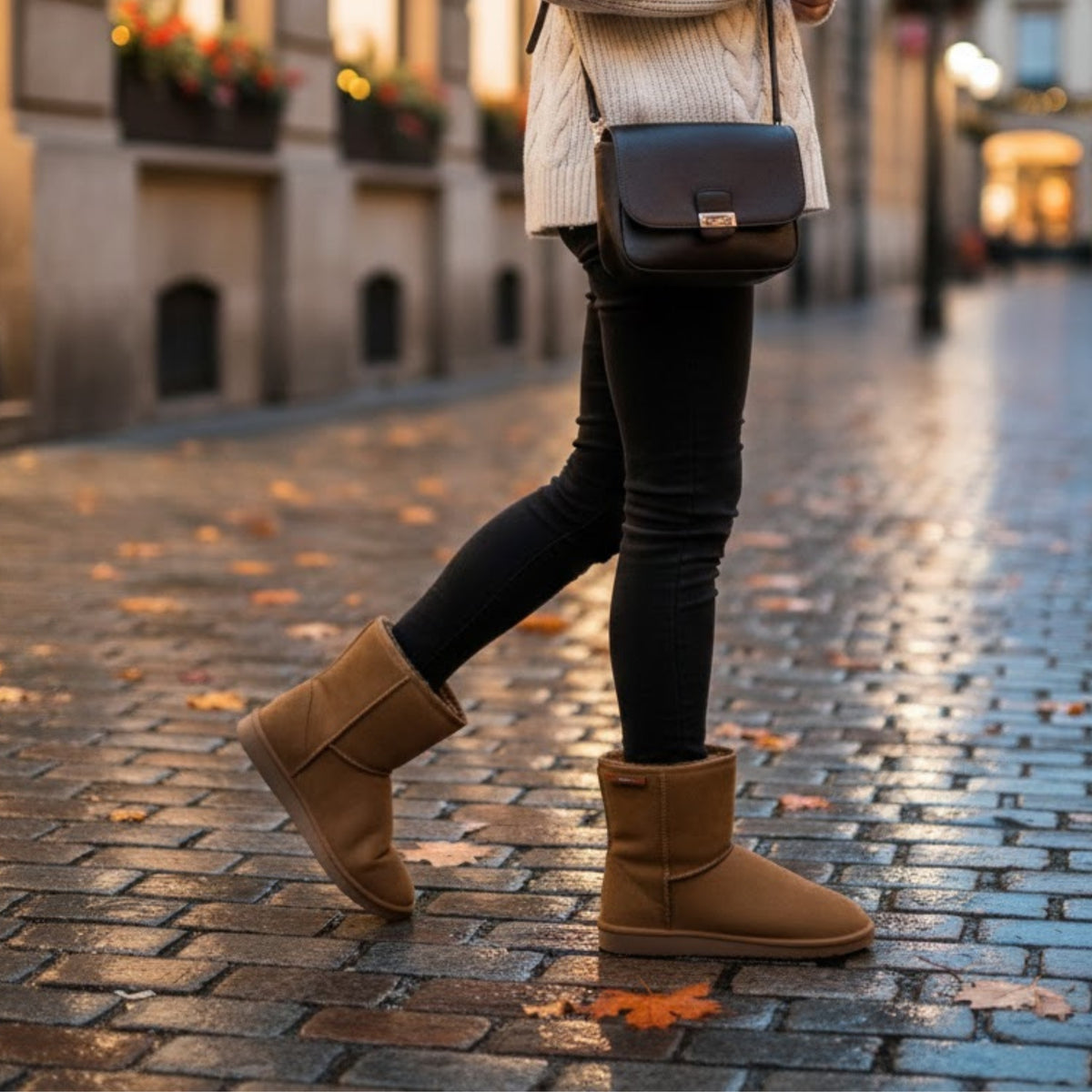 Alpine Swiss Laura Women's Short Winter Boots – Chestnut