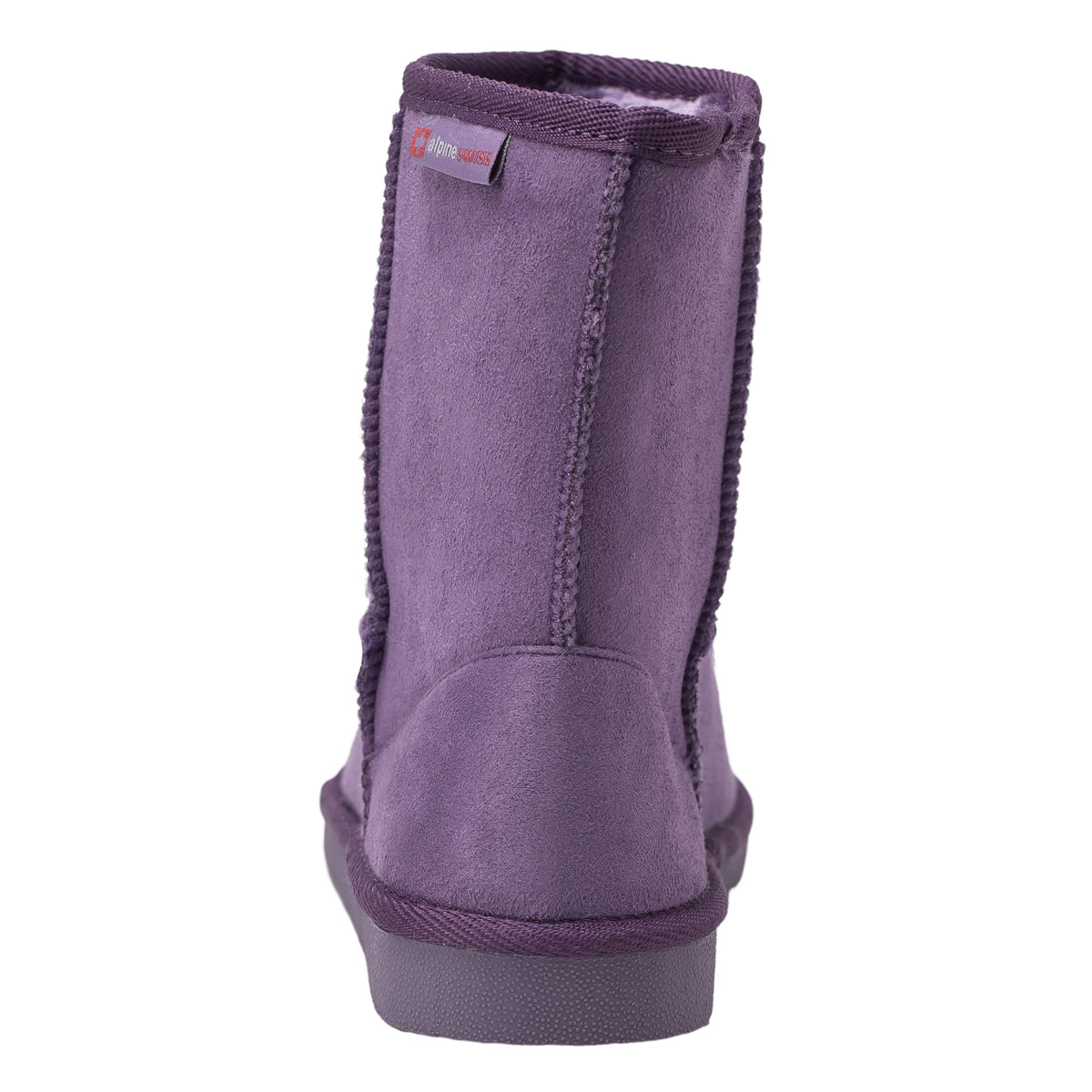 Alpine Swiss Laura Women's Short Winter Boots – Purple