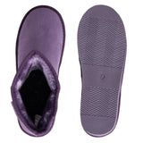 Alpine Swiss Laura Women's Short Winter Boots – Purple