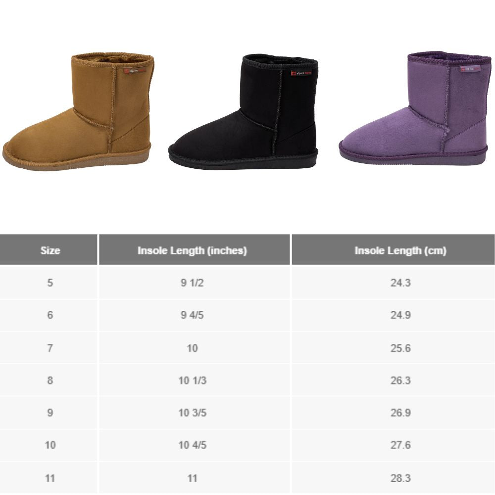 Alpine Swiss Laura Women's Short Winter Boots – Purple