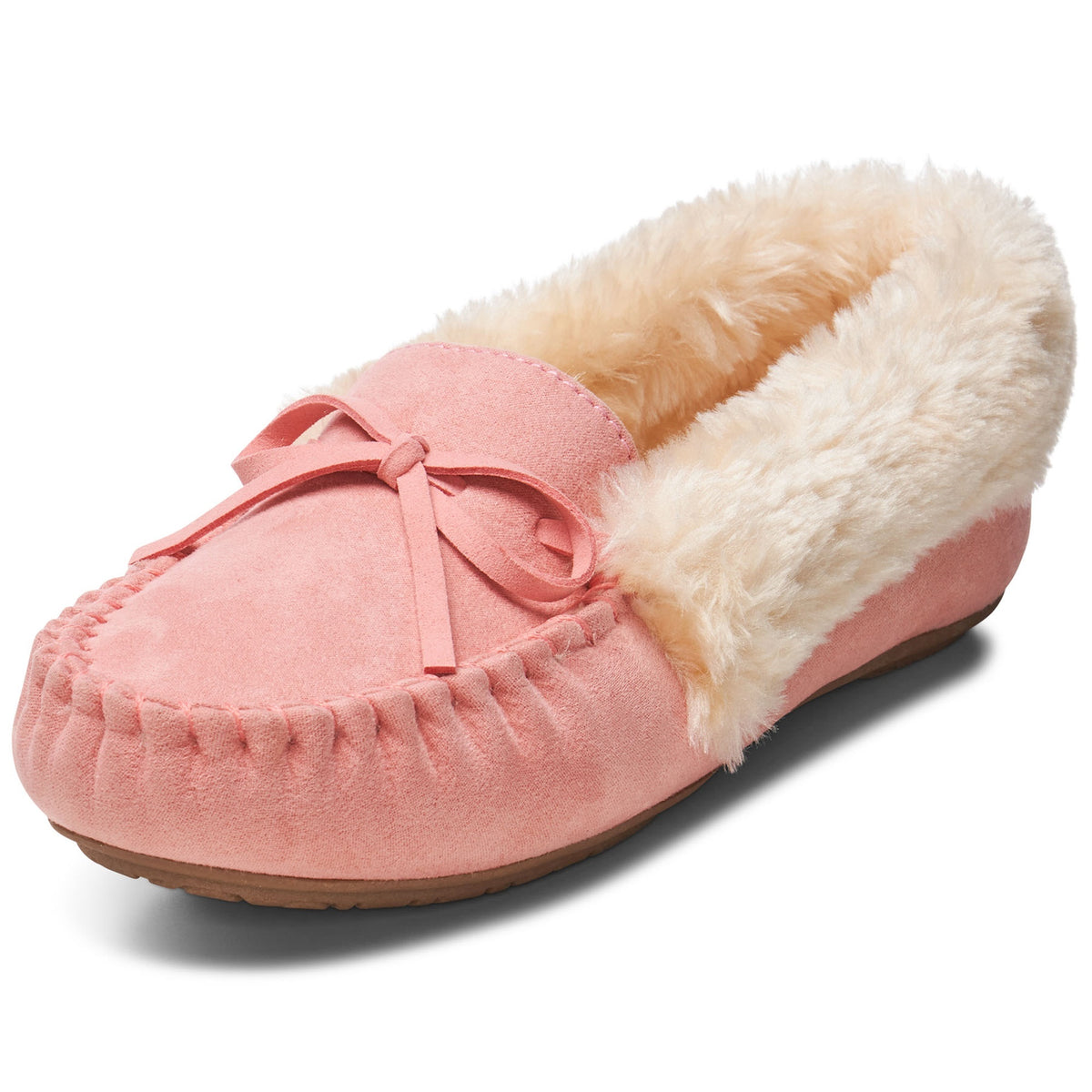 Alpine Swiss Leah Women’s Moccasin Slippers – Pink