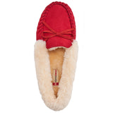 Alpine Swiss Leah Women’s Moccasin Slippers – Red
