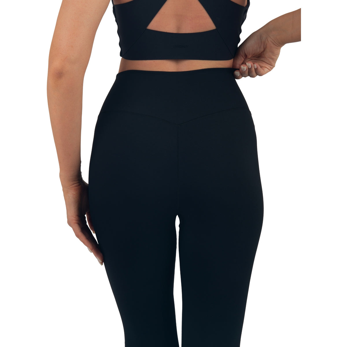 Alpine Swiss Leila Womens Flare Leggings Crossover High Waist Bootcut Yoga Pants – Black