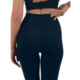 Alpine Swiss Leila Womens Flare Leggings Crossover High Waist Bootcut Yoga Pants – Navy