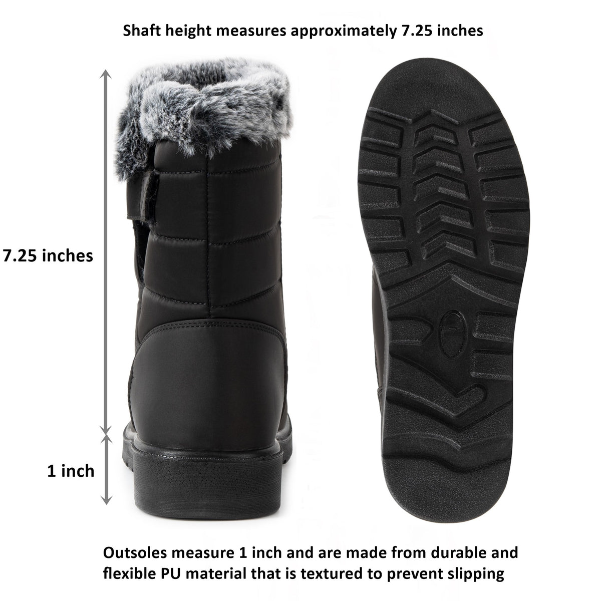 Alpine Swiss Lexie Women’s Snow Boots – Black