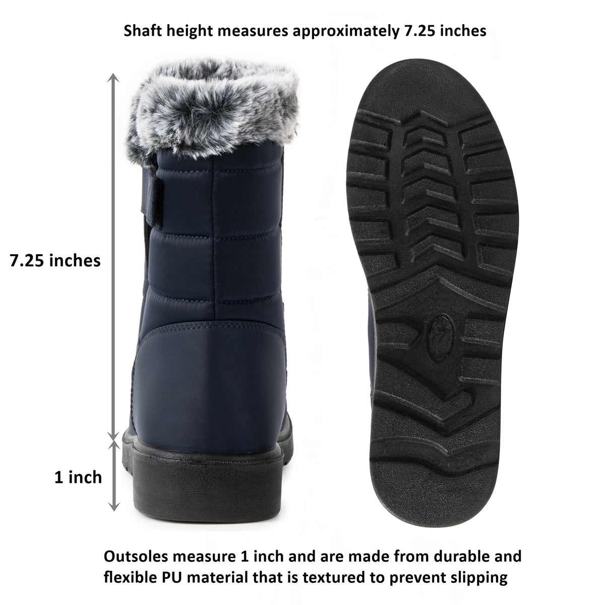 Alpine Swiss Lexie Women’s Snow Boots – Navy