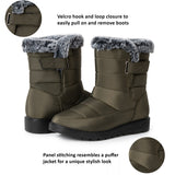 Alpine Swiss Lexie Women’s Snow Boots – Olive