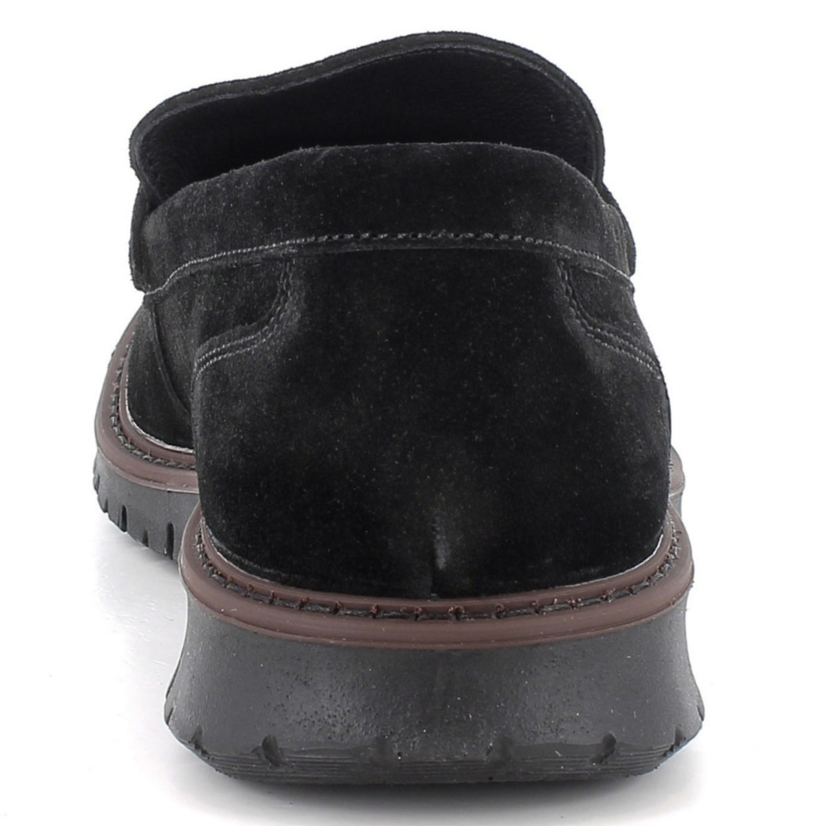 Alpine Swiss Mateo Mens Suede Penny Loafers Italian Dress Casual Slip On Shoes – Black