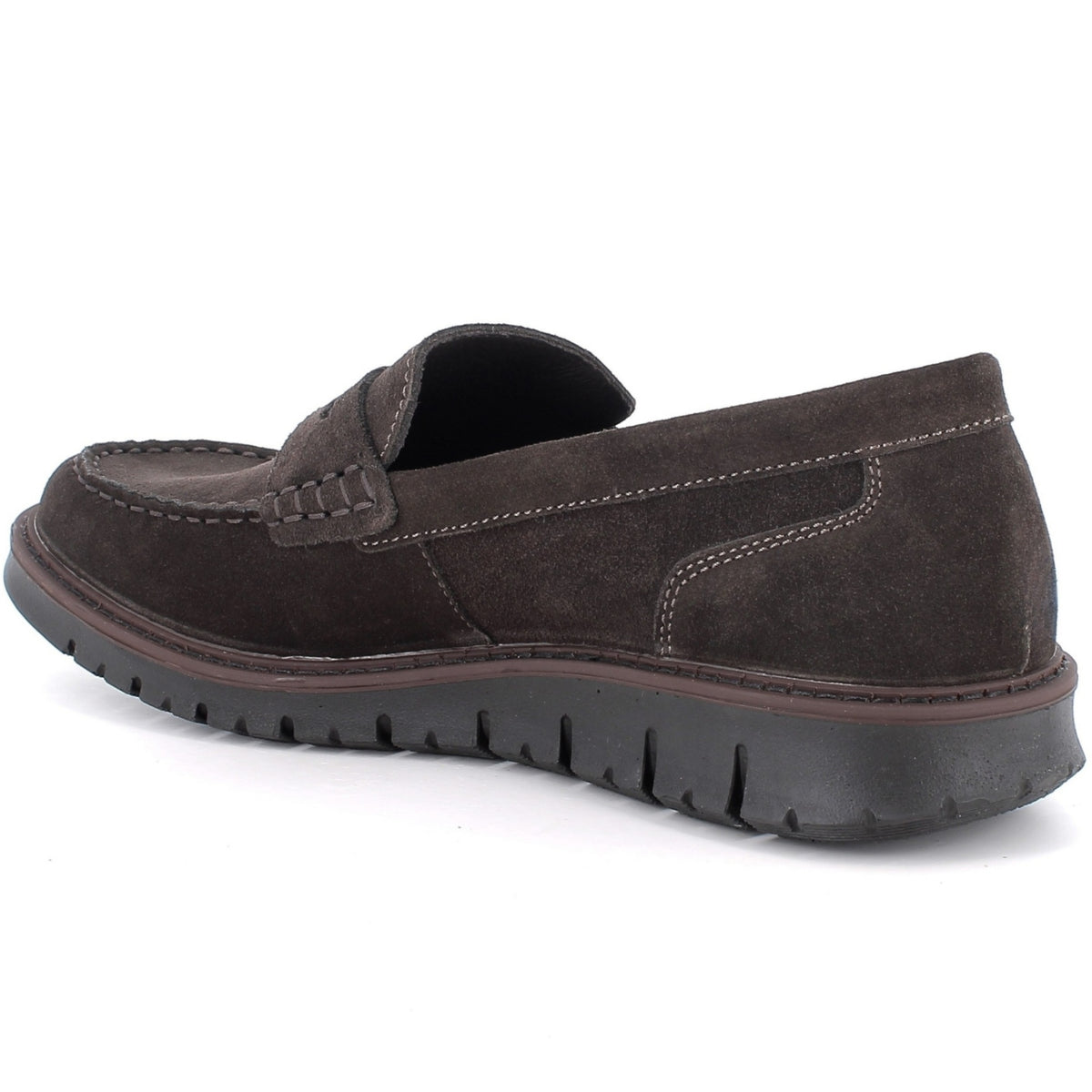 Alpine Swiss Mateo Mens Suede Penny Loafers Italian Dress Casual Slip On Shoes – Brown