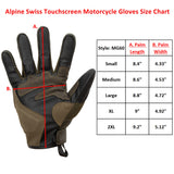 Alpine Swiss Men's Motorcycle Gloves Protective Outdoor Gloves with Reinforced – Olive
