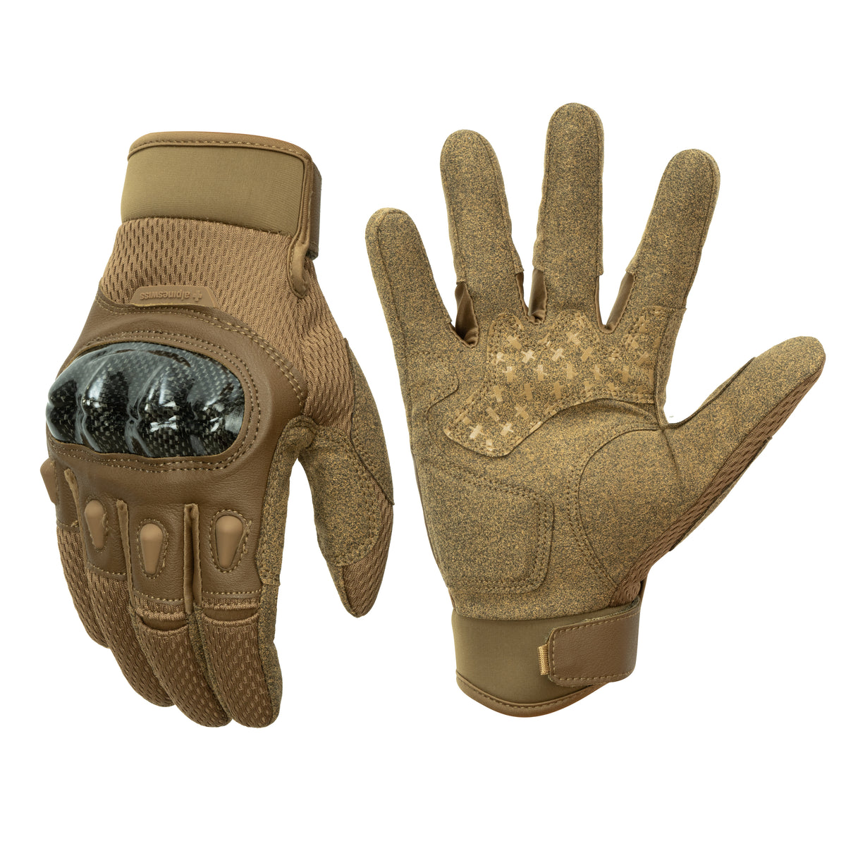 Alpine Swiss Mens Motorcycle Riding Gloves Touchscreen Outdoor Gloves with – Tan