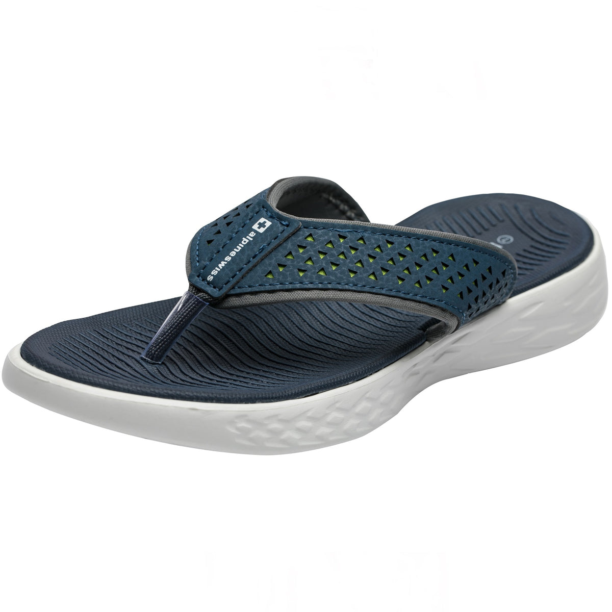 Alpine Swiss Miley Flip Flops for Women Comfortable Outdoor Walking Thong Sandals – Blue