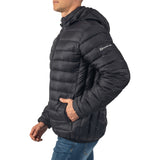 Alpine Swiss Mens Light Puffer Jacket Removable Hood Milo Winter Coat Packable – Black