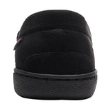 Alpine Swiss Womens Moccasin Slippers Warm Shearling Comfortable House Shoes – Black