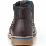 Alpine Swiss Mens Nash Chelsea Boots Snakeskin Ankle Boot Genuine Leather Lined – Brown