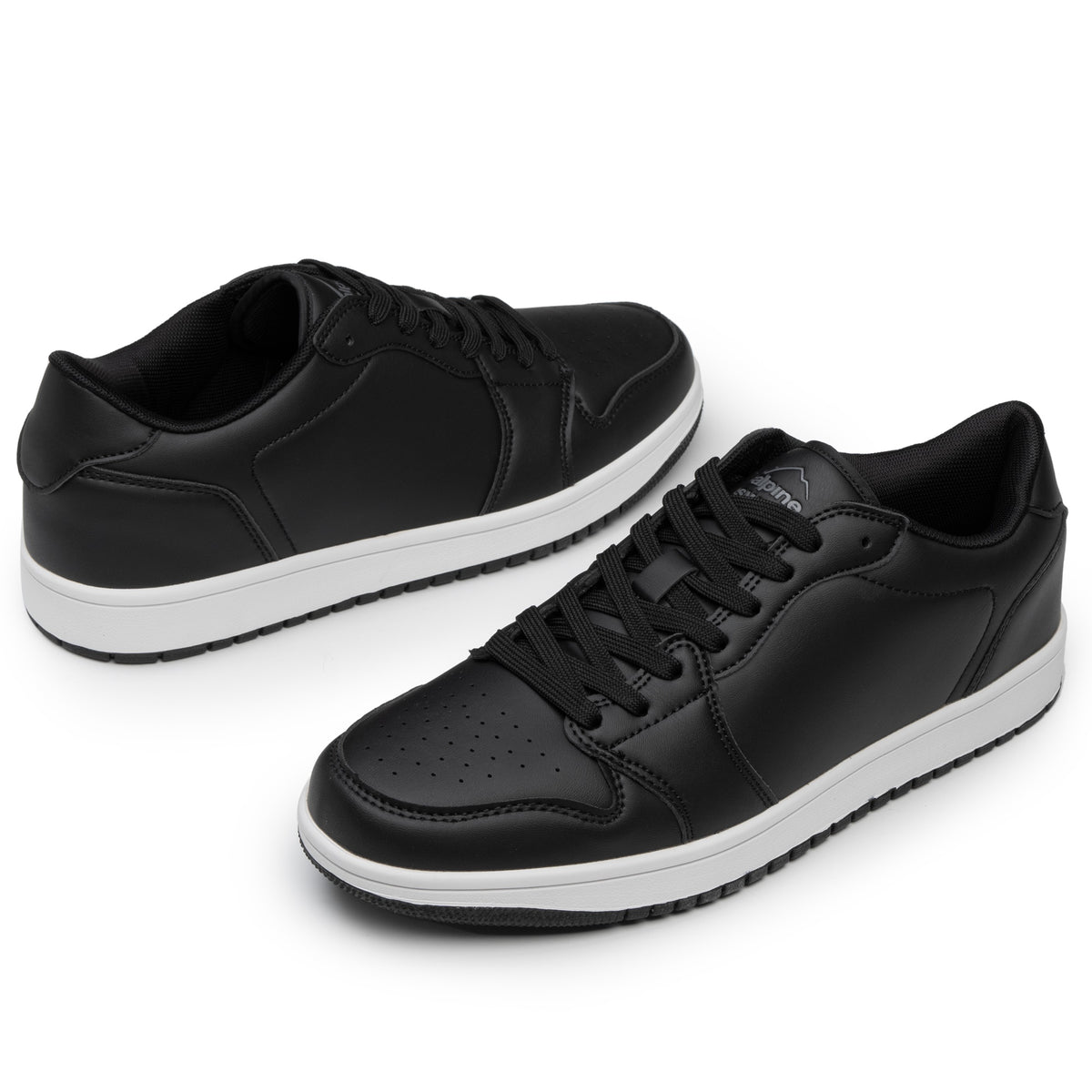 Alpine Swiss Nate Mens Fashion Sneakers Casual Low Top Comfortable Tennis Shoes – Black