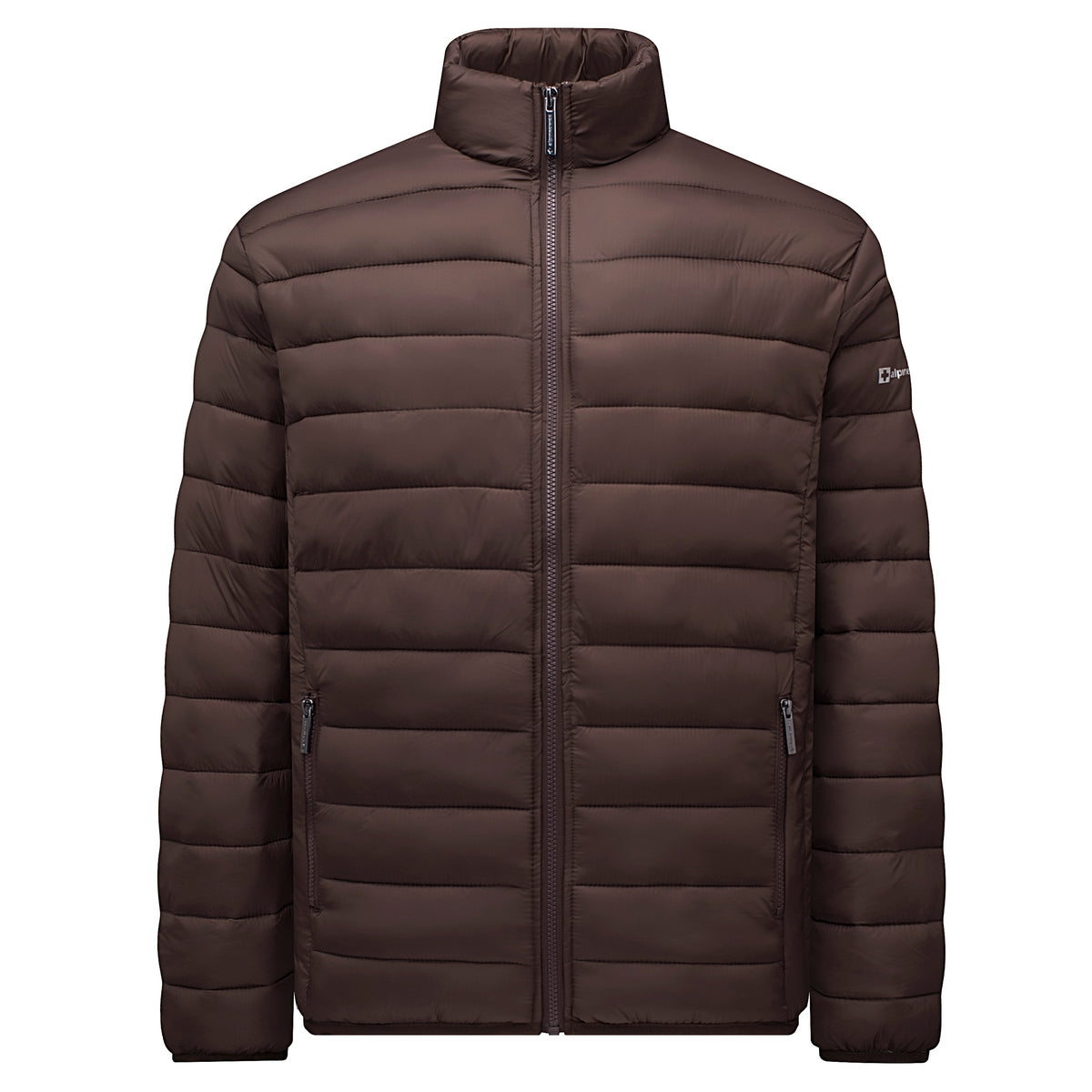 Alpine Swiss Niko Men’s Puffer Jacket Warm Down Alternative Insulated Coat – Brown