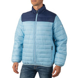 Alpine Swiss Niko Men’s Puffer Jacket Warm Down Alternative Insulated Coat – Sky Blue Navy