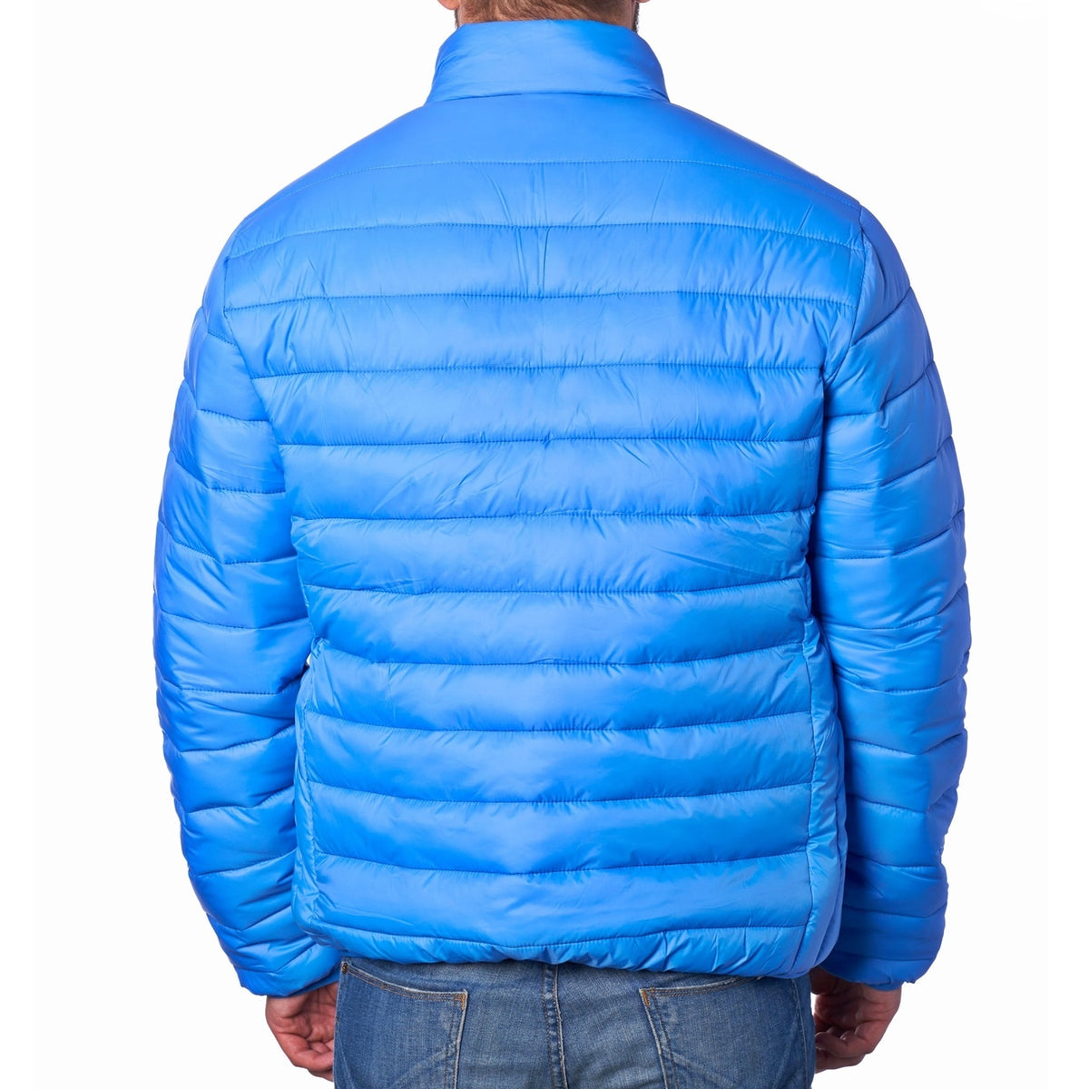 Alpine Swiss Niko Men’s Puffer Jacket Warm Down Alternative Insulated Coat – Blue