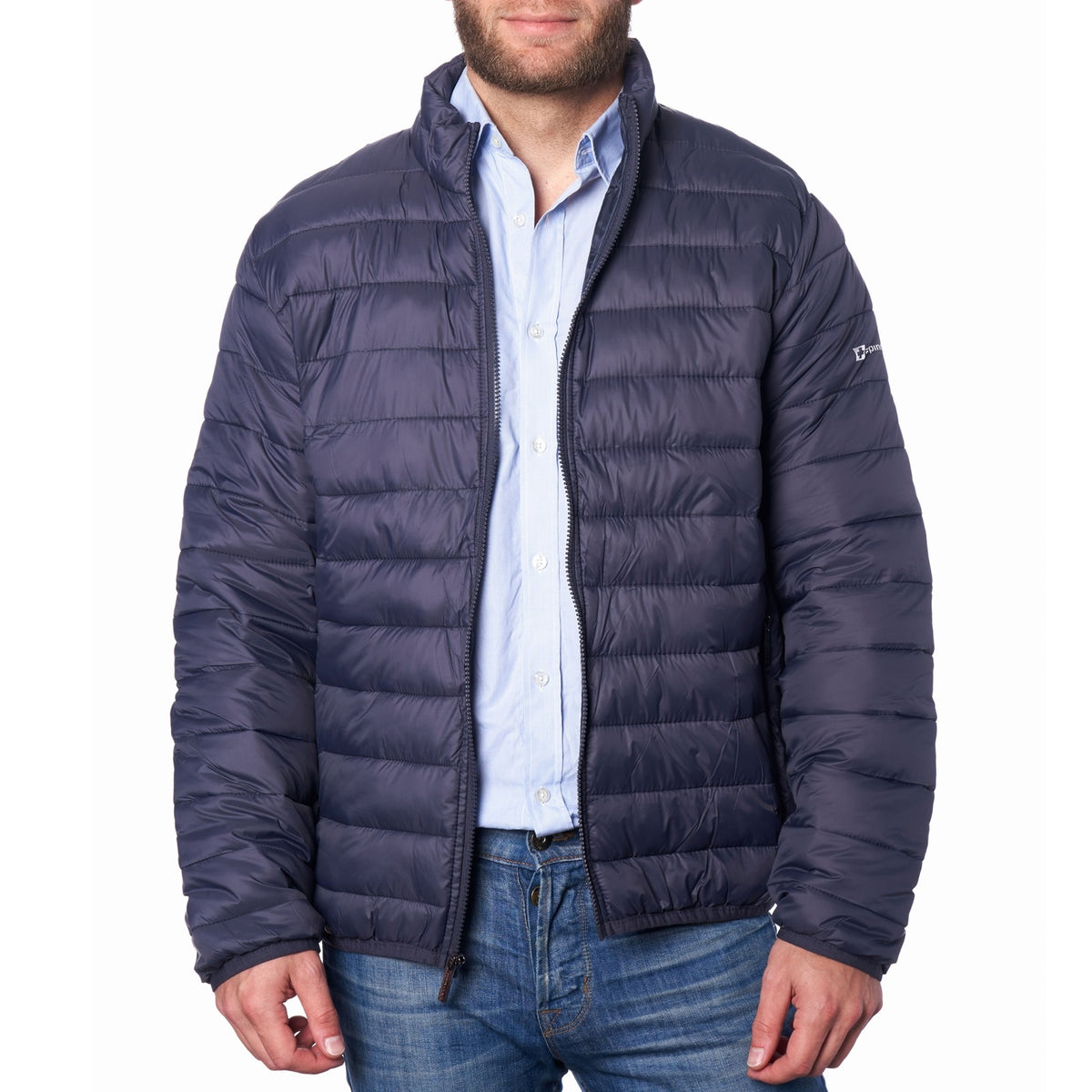 Alpine Swiss Niko Men’s Puffer Jacket Warm Down Alternative Insulated Coat – Navy