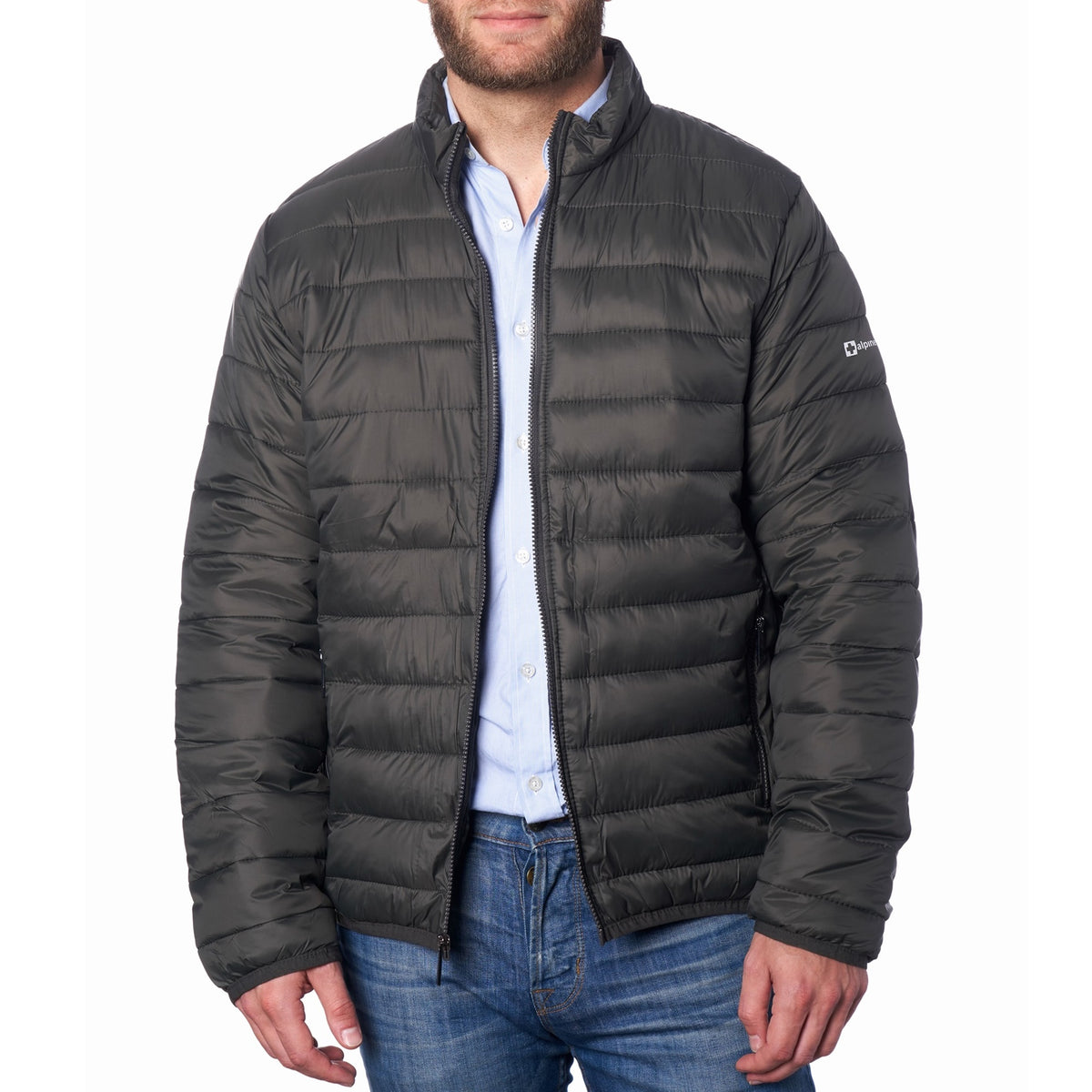 Alpine Swiss Niko Men’s Puffer Jacket Warm Down Alternative Insulated Coat – Green