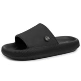 Alpine Swiss Omar Mens Slides Pillow Slippers Ultra Cushioned Cloud Slide Sandal – Black