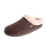 Alpine Swiss Mens Memory Foam Clog Slippers Fleece Fuzzy Slip On House Shoes – Brown