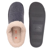 Alpine Swiss Mens Memory Foam Clog Slippers Fleece Fuzzy Slip On House Shoes – Gray