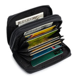 Alpine Swiss Womens Accordion Organizer Wallet Leather Credit Card Case ID – Black