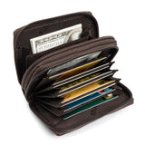 Alpine Swiss Womens Accordion Organizer Wallet Leather Credit Card Case ID – Brown