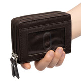 Alpine Swiss Womens Accordion Organizer Wallet Leather Credit Card Case ID – Brown